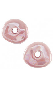 DQ Greek Ceramic bead donut – Magenta haze pink